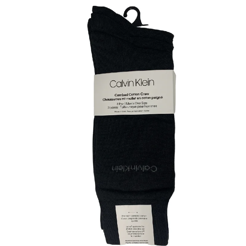 Calvin Klein Combed Cotton Crew Dress Socks 3-Pack