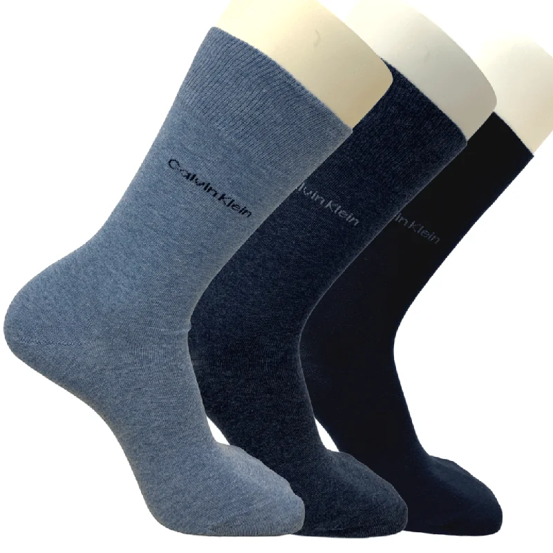 Calvin Klein Cotton Blend 3-Pack Dress Socks