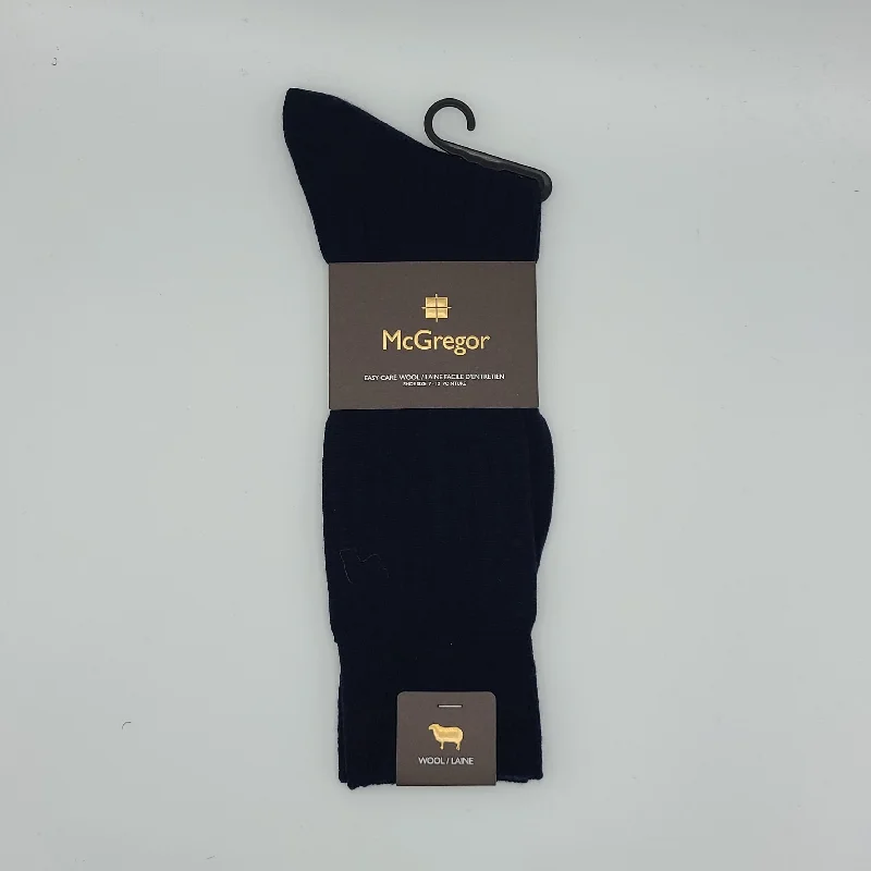 McGregor Wool Ribbed Dress Crew Socks