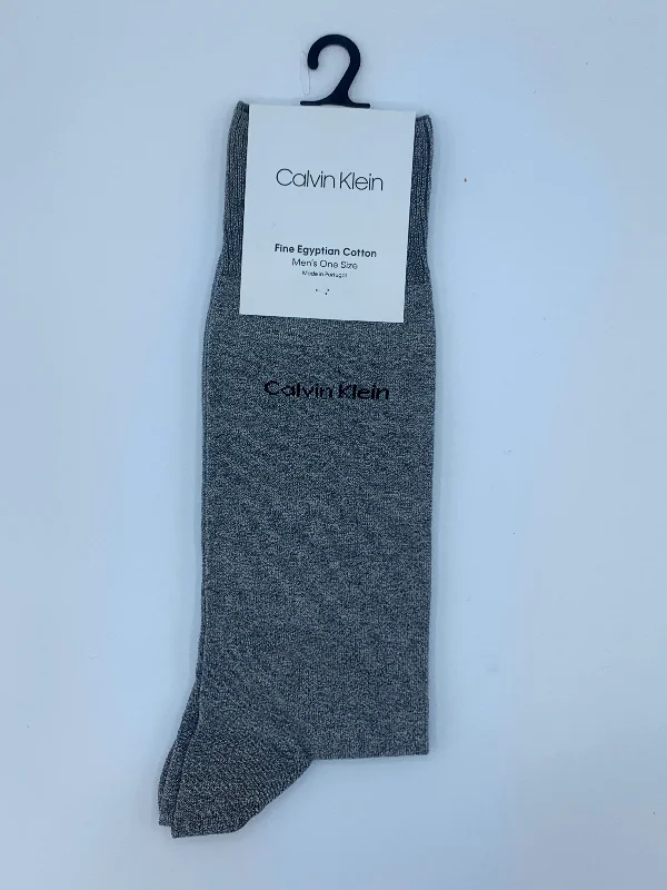 Calvin Klein Fine Egyptian Cotton Socks - Salt & Pepper