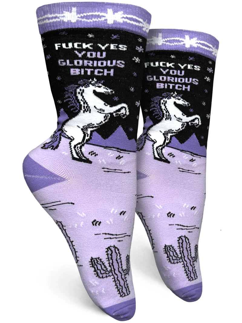 Fuck Yes You Glorious Bitch Crew Socks