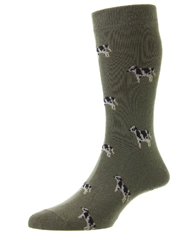 HJ Hall Farm Motif Cotton Rich Socks