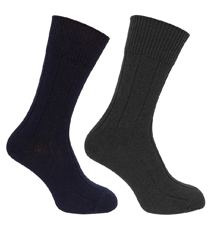 Hoggs of Fife Merino Brogue Country Socks | Twin Pack