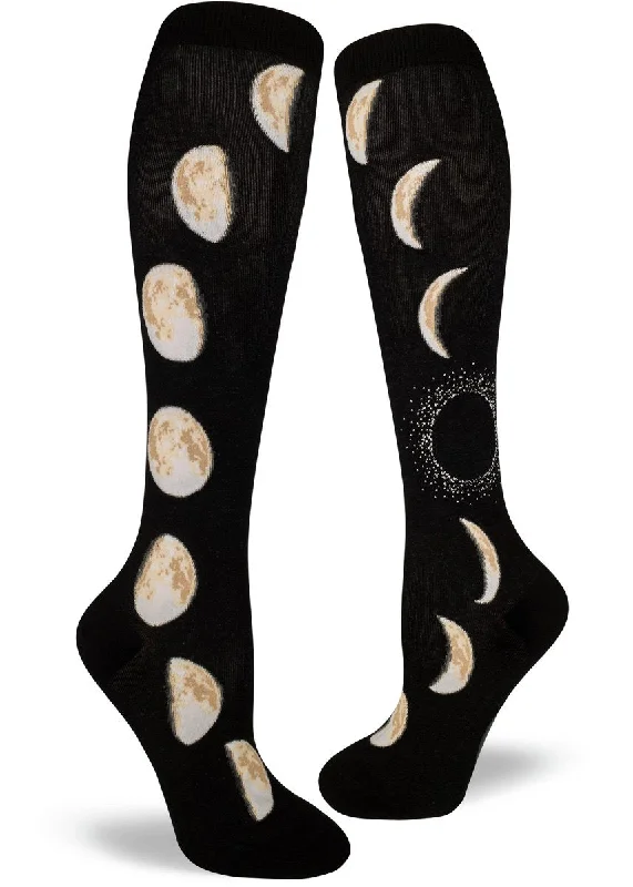 Moon Phases Knee High Sock