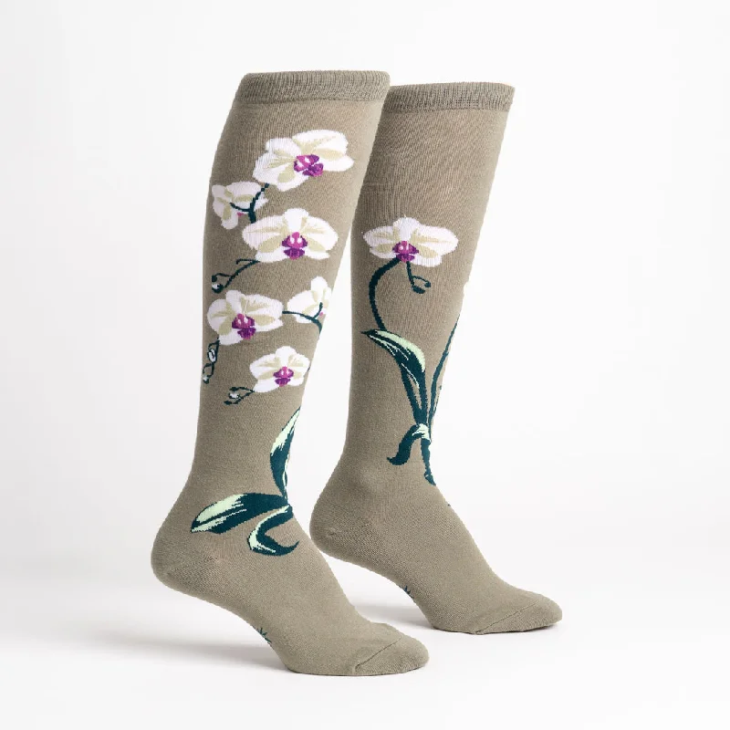 Orchids Knee High Sock