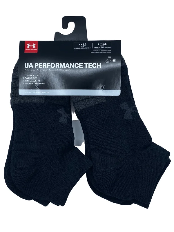 Under Armour Charged Cotton Low Cut 6-Pack Socks Black U6774C6 001