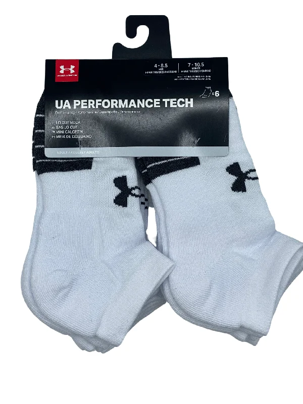 Under Armour Performance Tech Lo Cut Sock  White 6 Pack U6784C6