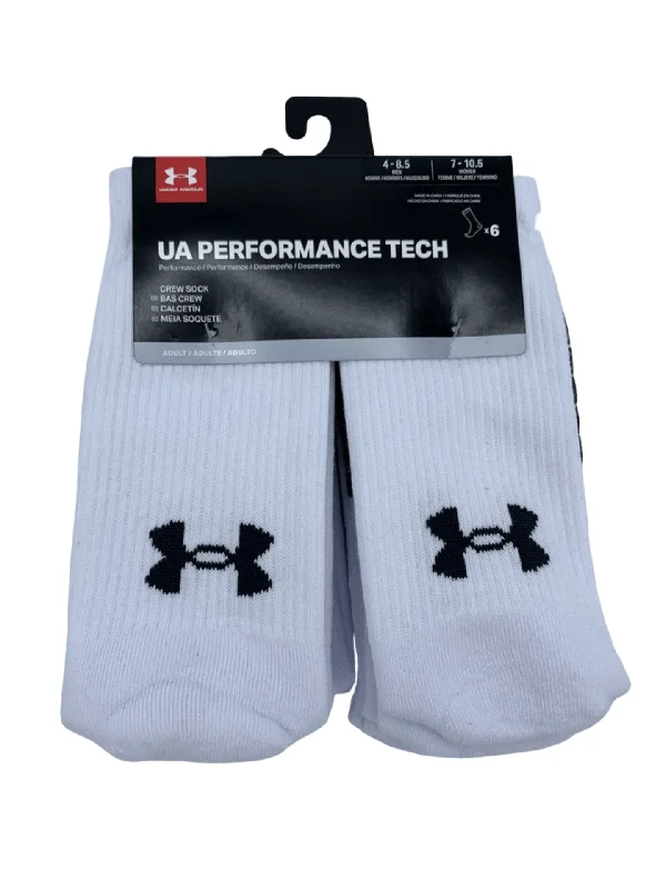 Under Armour Performance Tech White Crew Socks U6785C6 170