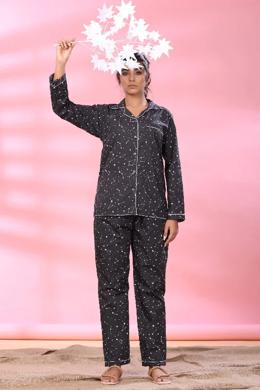 Constellation Print Classic Pajama Set