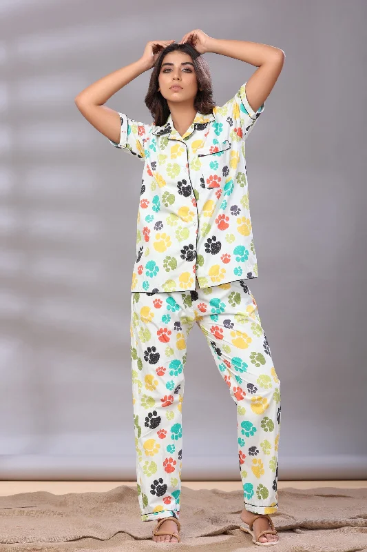 Paw Print Classic Pajama Set