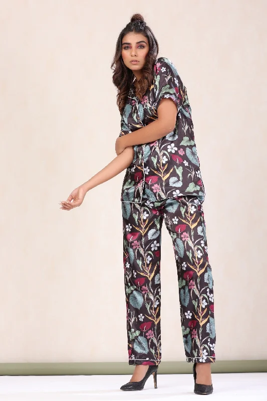 Tropical Jungle Print Pajama Set