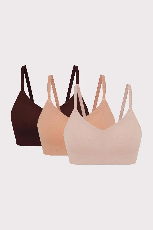 Barely Zero Fixed Cup Clasp Bra Trio