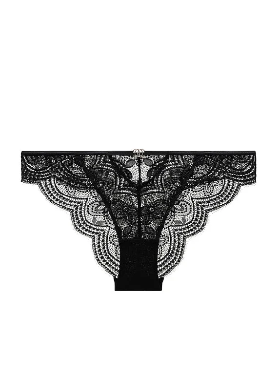 BELLA Plus Sexy Black Lace Briefs Panties