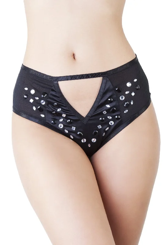 Peek & Beau - Betsy Black Studded High Waist Brief