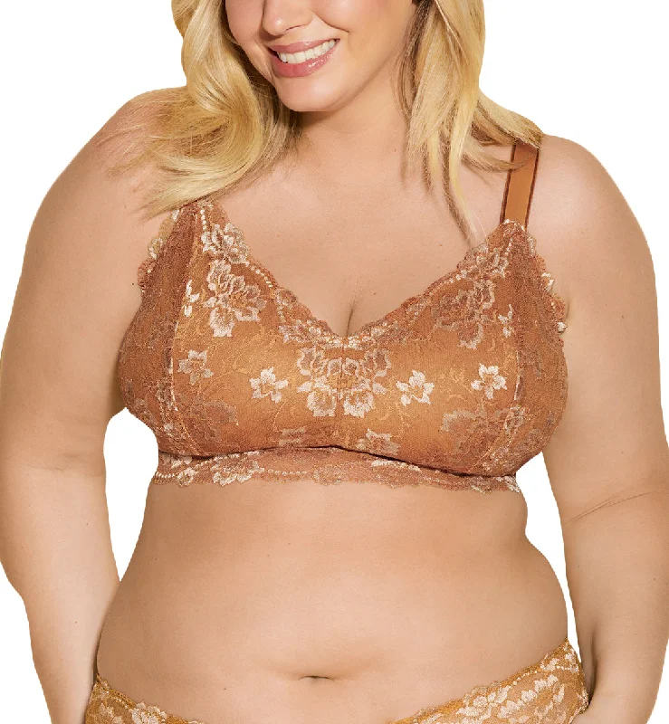 Cosabella Savona ULTRA Curvy Longline Bralette (SAVON1385) - Dark Copper/Camel