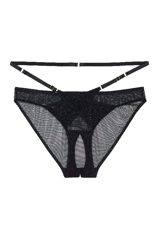 Eddie Black Crossover Wrap Crotchless Brazilian Brief