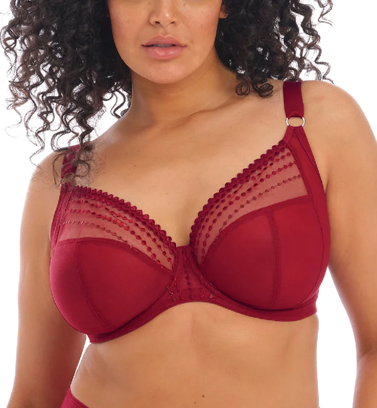 Elomi Matilda Banded Plunge Underwire Bra (8900) - Crimson