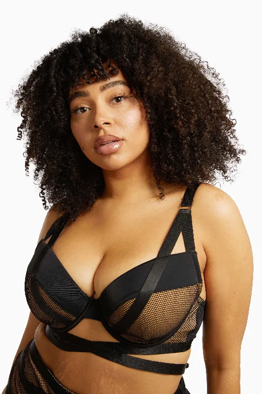 Brooklyn Fishnet Strappy Bra