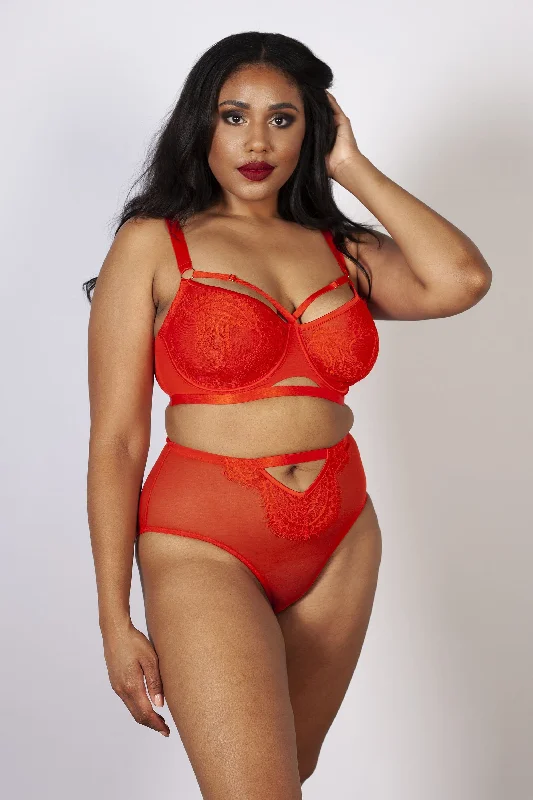 Lyla Flame Strappy High Waist Brief