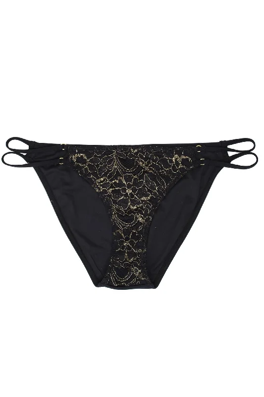 Wolf & Whistle Leah Gold Lace Strappy Bikini Brief