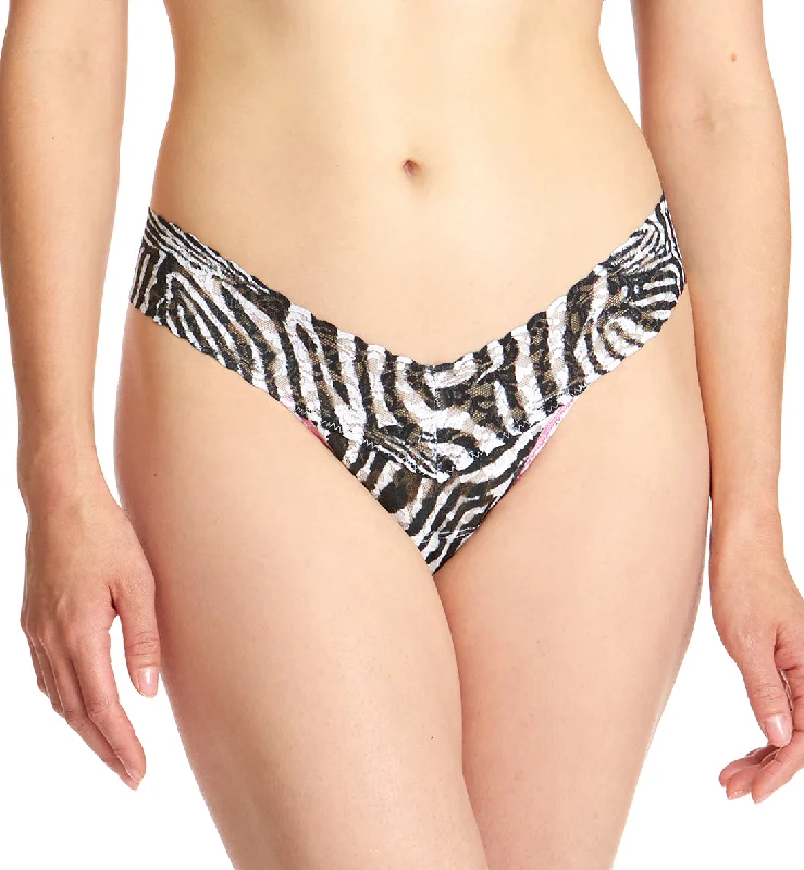 Hanky Panky Decades Low Rise Thong (MIX TAPE BOX) - Aughts Zebra