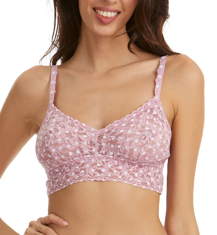 Hanky Panky Printed V-neck Retro Bralette (PR9K7272) - Pink Frosting