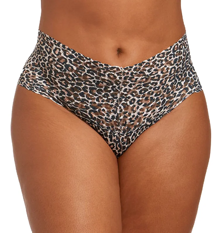 Hanky Panky Plus Size Printed Retro Lace Thong (PR9K1926X) - Classic Leopard