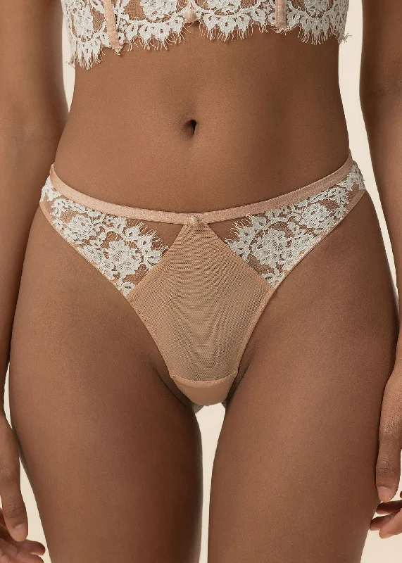 JULIA Sexy Nude Lace Tangas Panties