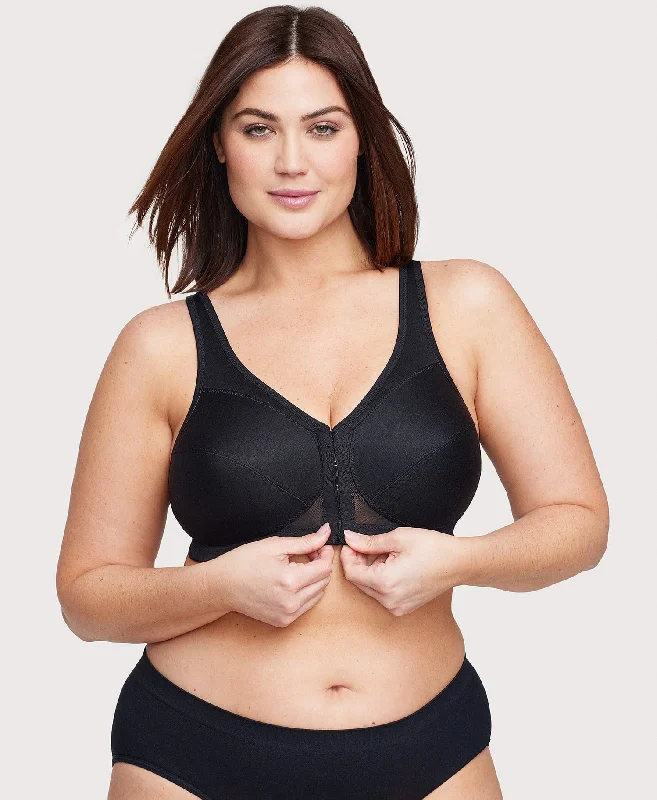 MagicLift Front-Closure Posture Back Bra Black Band | 58