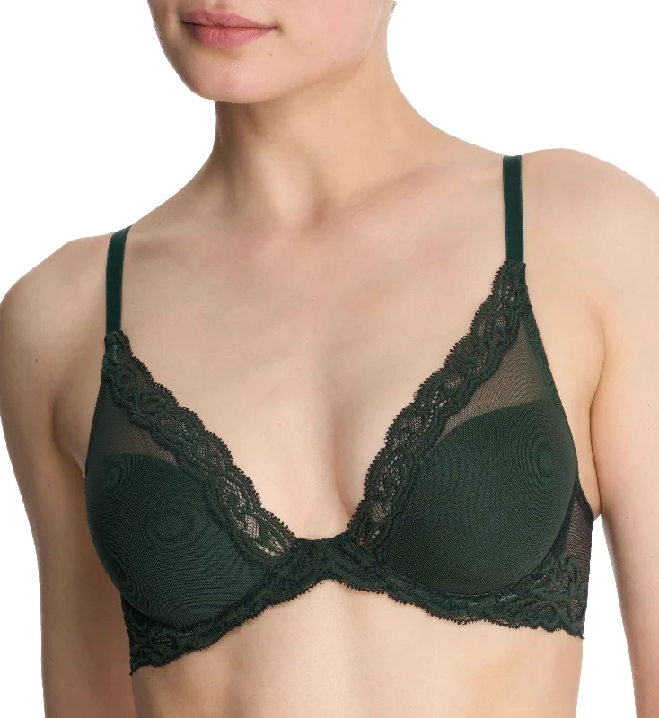 Natori Feathers Plunge Fashion Color - Dark Forest