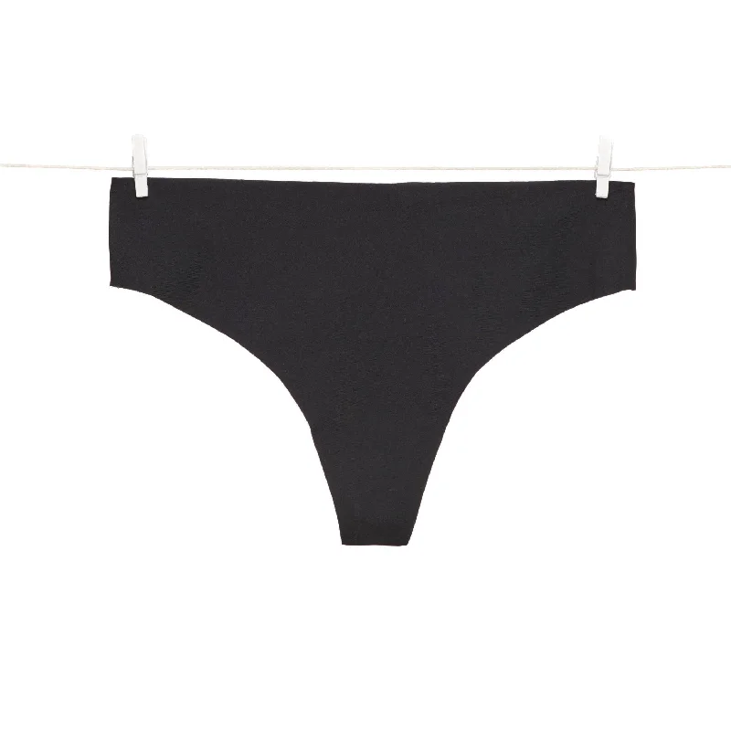 Signature Seamless Thong - Onyx