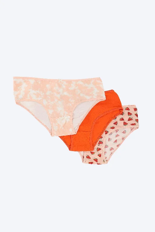 Pack of 3 Colored Brief Panties