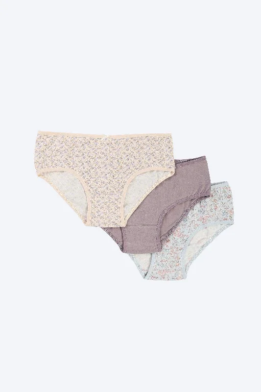 Pack of 3 Colored Brief Panties