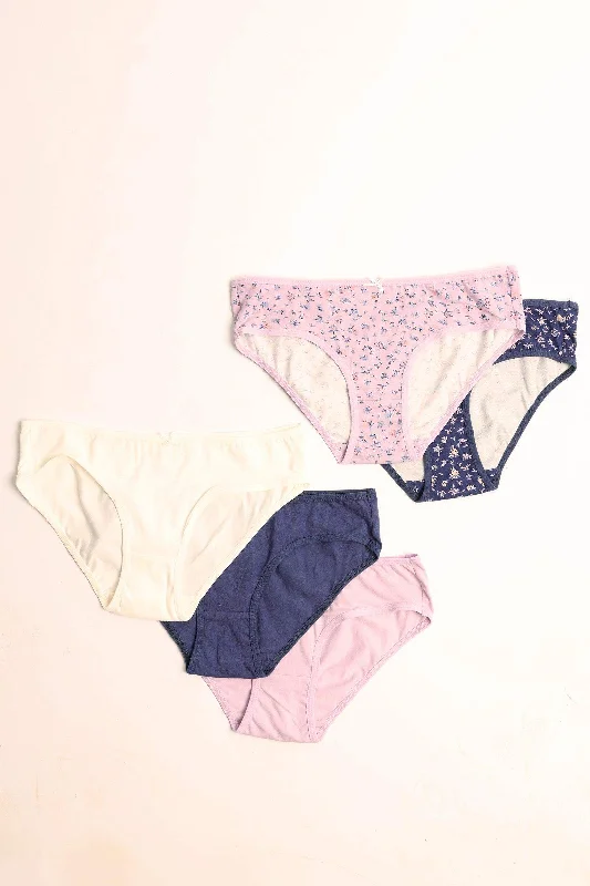 Pack of 5 Colored Bikini Panties