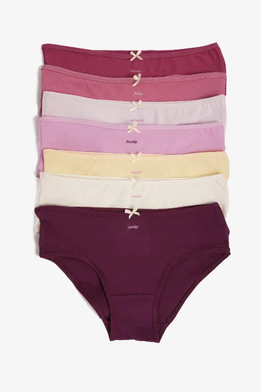 Pack of 7 Colored Brief Panties