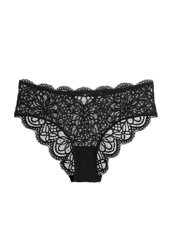 MIA Plus Stretch Soft Black Lace Brief Panties