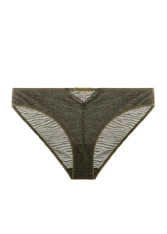 YOKO Plus Zebra Mesh Brief Panties