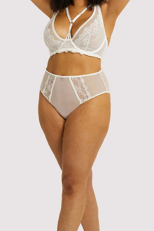 Leslie White High Waist Brief