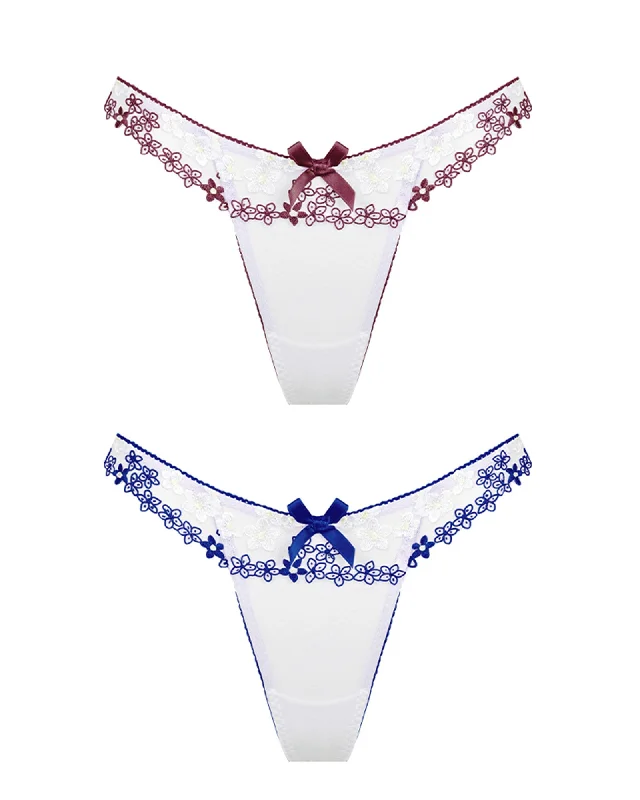 Riley Panty Two Pack - Navy & Wine