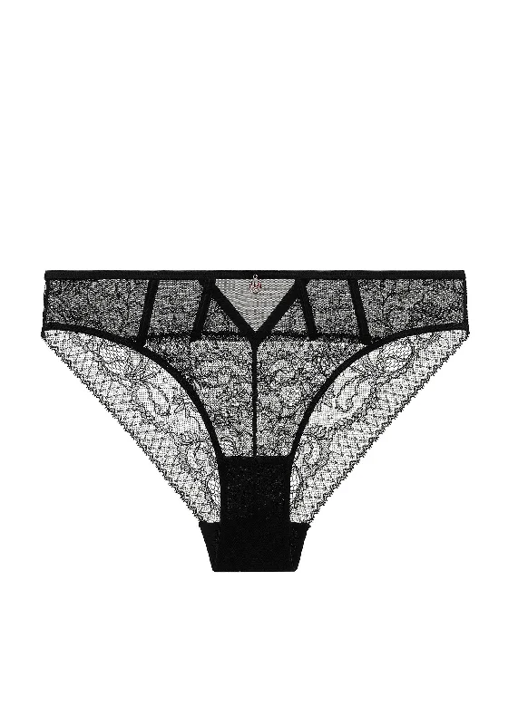 RITA Plus Sexy Black Lace Brief Panties