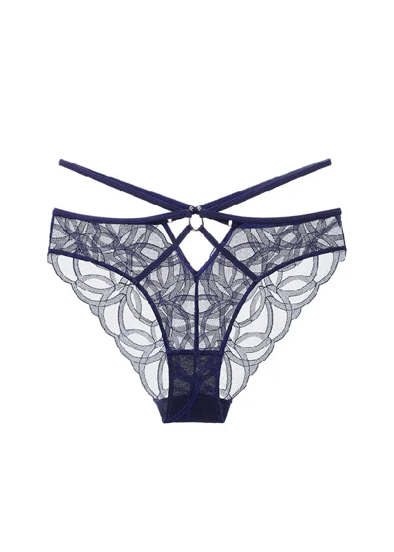 SALLY Plus Geometric Floral Lace Brief Panties