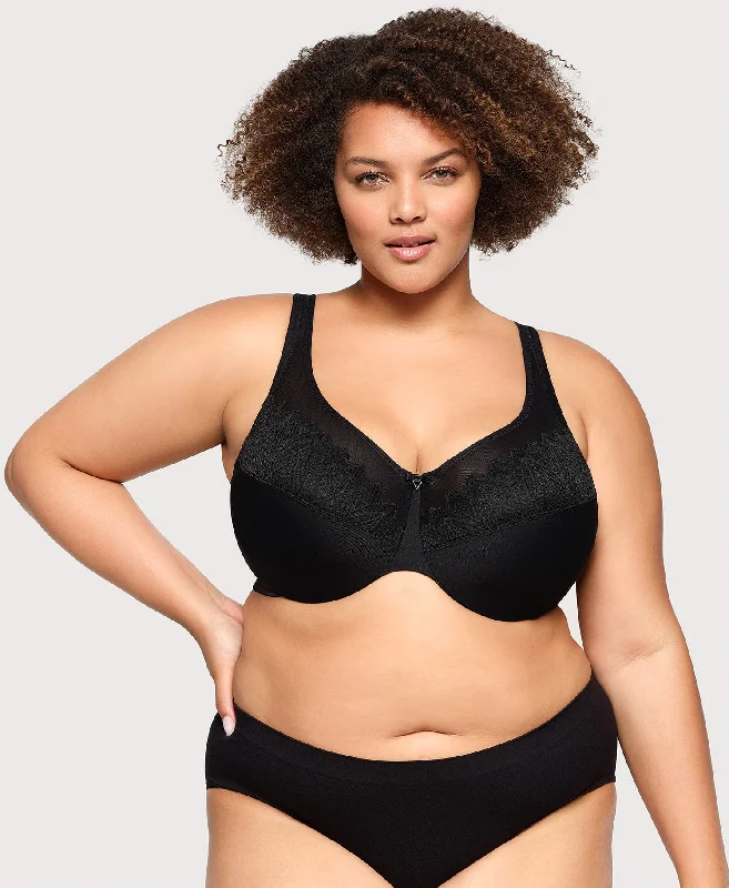 WonderWire Minimizer Bra Black