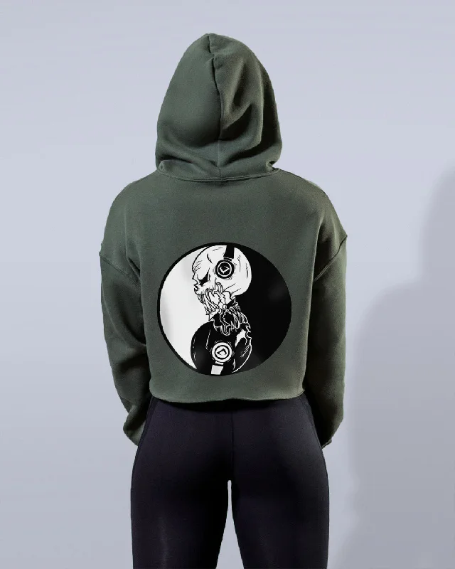 Yin and Yang Army Green Hoodie