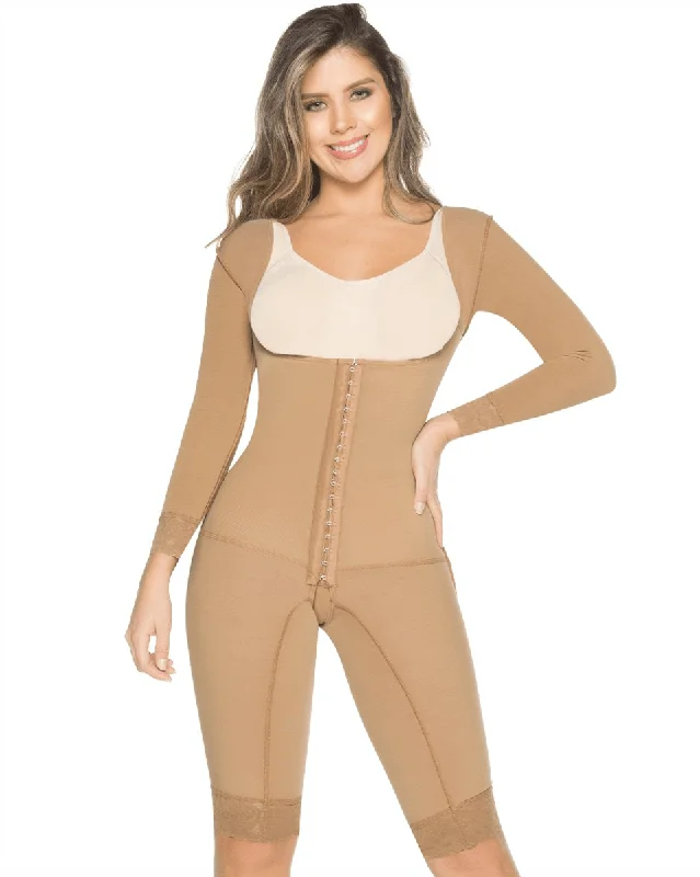 Equilibrium Post Op One Piece Girdle with Sleeves And Bra