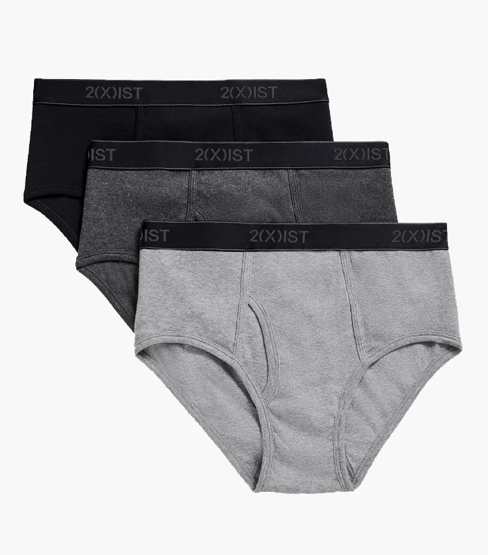 Essential Cotton Fly Front Brief 3-Pack