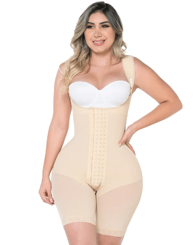 Fajas M & D Fajas Colombianas Post-Op Mid Thigh Shapewear Bodysuit for Guitar and Hourglass Body Types