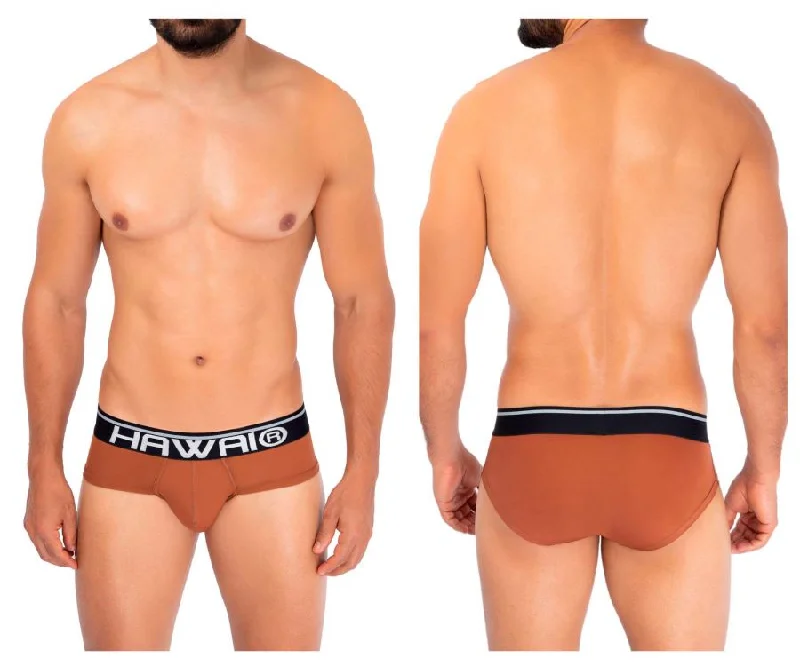 HAWAI 42191 Solid Microfiber Hip Briefs Color Amber