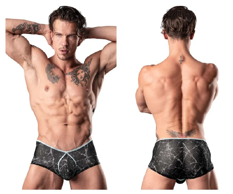 Male Power 130-290 Marble Mesh Micro Mini Short Color Black