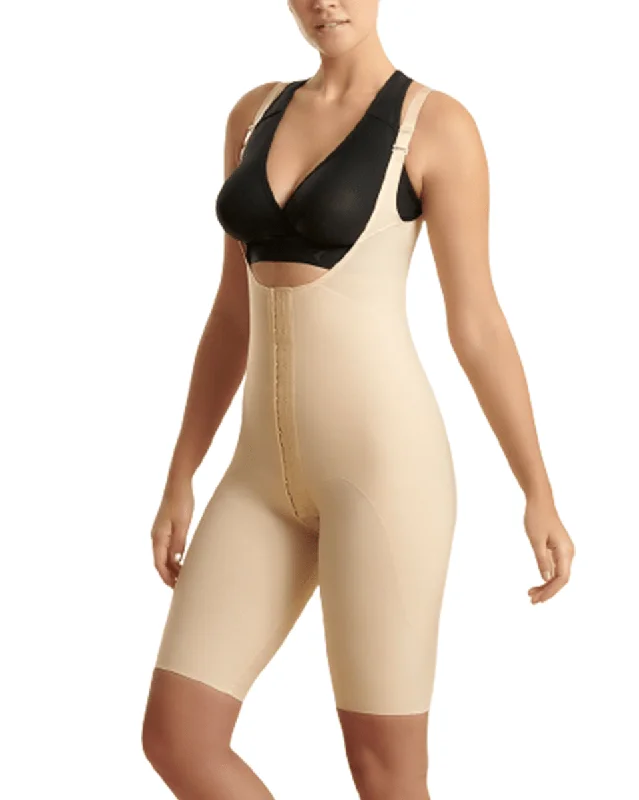 Marena Reinforced Girdle with High-Back and Layered Panels - Short length - Beige/Black