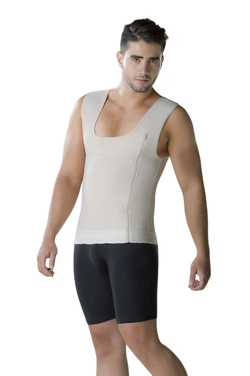 Men's Colombian Slimming Side Zipper Body Shaper Compression Vest